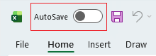 Autosave toggle in Excel